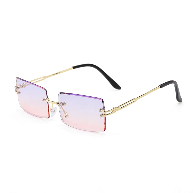Weekly Deals Women hot selling Square Rimless Sunglasses