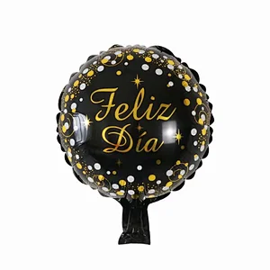 Multi-style 10 inch Spanish Happy Birthday Happy Day Feliz Cumpleanos Feliz Dia Foil Helium Balloons Birthday Party Decorations