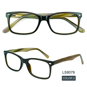 Best Selling Fashion Design Vintage Acetate Eyeglasses square men Optical Frames 2021
