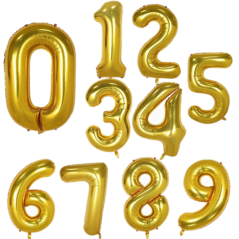 30 Inch Foil Number Balloon From 0 to 9 Digital Balloons For Wedding Birthday Party Decoration Balloons