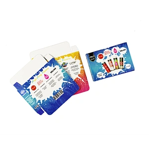 custom 4x10ml premium liquid bottle package box with colorful printing