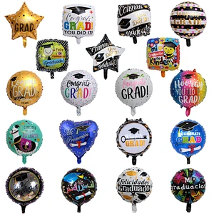 Hot Selling 18 Inch Graduation Foil Balloon Congrats Grad Helium Globos For Celebrating Graduation Party Decoration