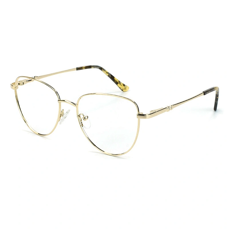 Lasted Style Eyeglasses Fashion Metal 5 color Optical Frame With Certificated