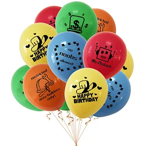 Roblox Virtual world game Latex Balloons  with Conffeti Latex Balloon Birthday Party Decorations for Girls Women
