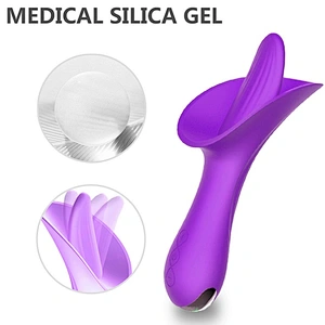 Tongue licking vibrator Lily flower G sport  Clitoris Stimulator sextoy adult toy
