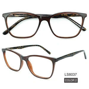 Fashionable Acetate Frames Glasses PC Lens Square Optical Eyewear Glasses
