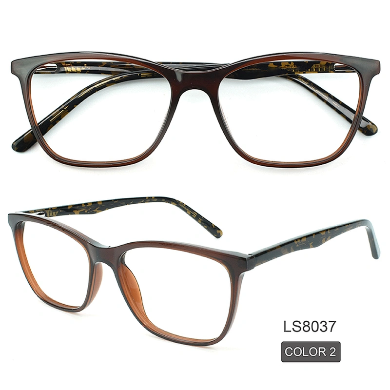 Fashionable Acetate Frames Glasses PC Lens Square Optical Eyewear Glasses