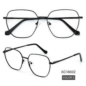 5 color fashionable metal big size optical frame newest design geometry eyewear frame