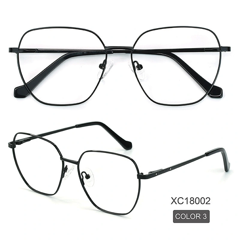 5 color fashionable metal big size optical frame newest design geometry eyewear frame
