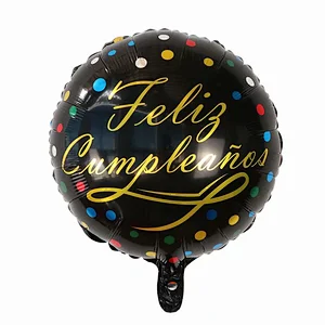 Multi-style 18 inch Spanish Happy Birthday Feliz Cumpleanos Foil Helium Balloons Birthday Party Decorations