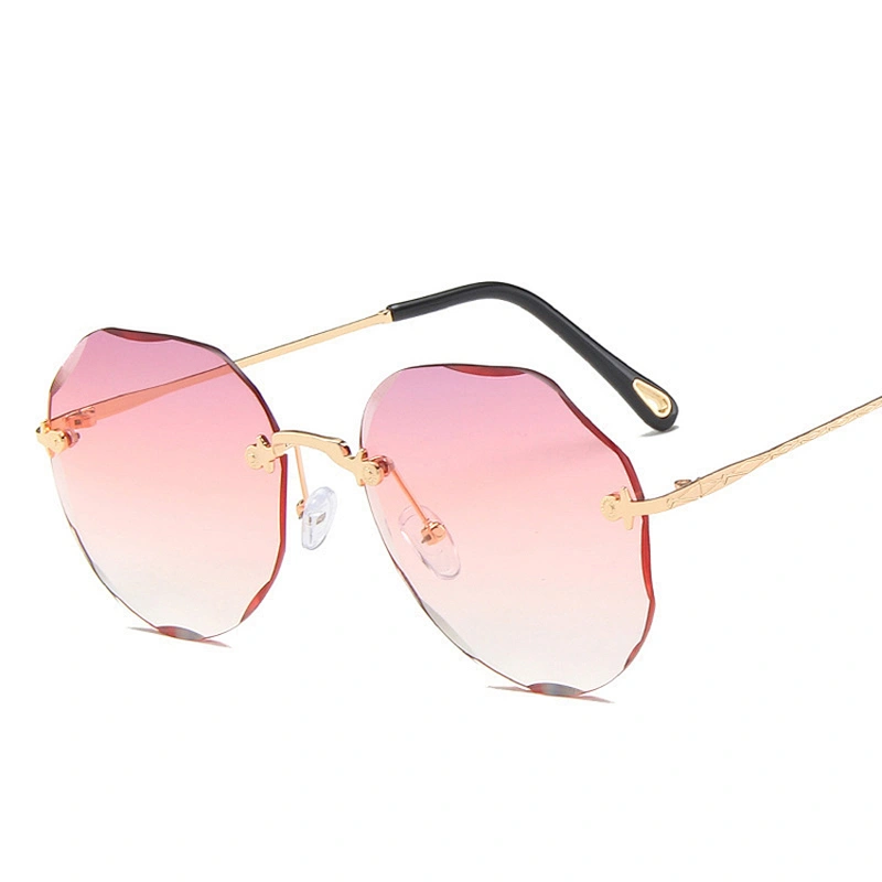 UV400 Oversized Shades Sun glasses Sunglasses Lady Female Women 2021 brand design trendy Rimless sunglasses
