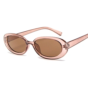 2020 best selling cheap plastic frame luxury shades women oval round clear sunglasses