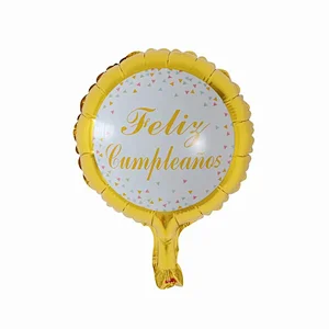 Multi-style 10 inch Spanish Happy Birthday Happy Day Feliz Cumpleanos Feliz Dia Foil Helium Balloons Birthday Party Decorations