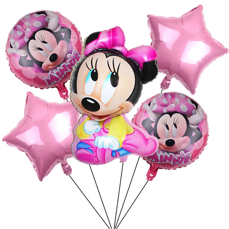 Wholesale Childre Birthday Party Decoration Cartoon Foil Balloon Mickey Minnie 5PCS Set