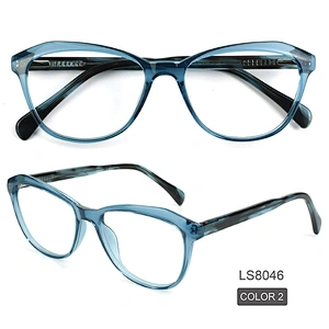 2021 Amazon Popular Transparent Acetate Designer Eyeglasses Frames Glasses Computer Glasses Anti Blue Light Optical Glasses