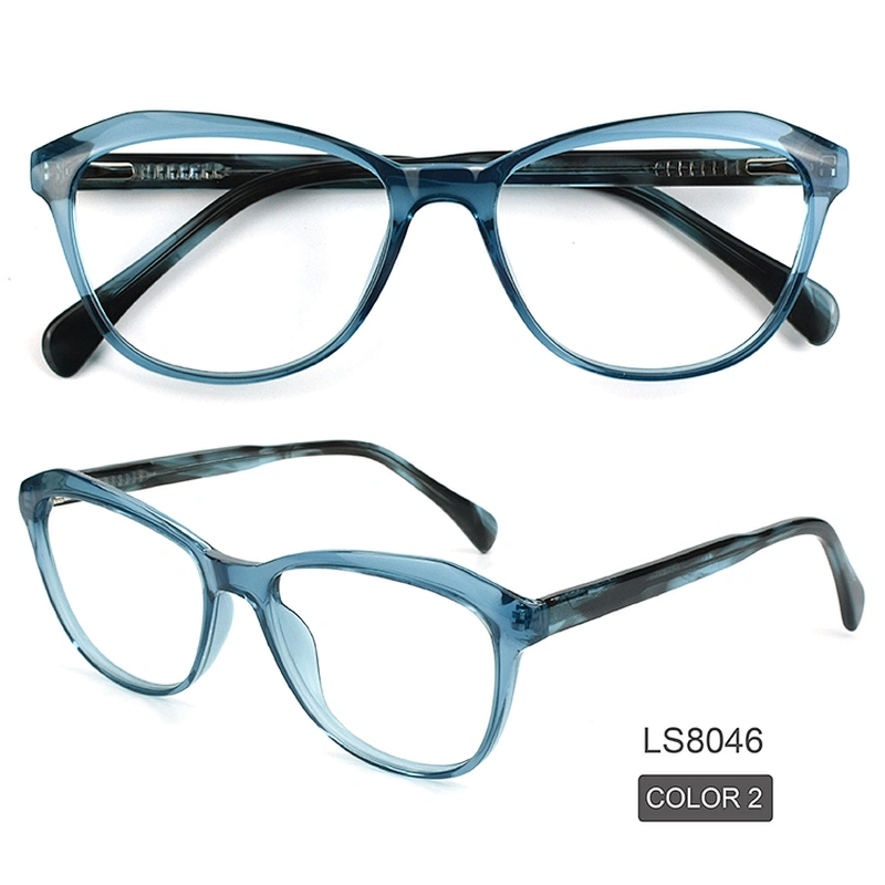 2021 Amazon Popular Transparent Acetate Designer Eyeglasses Frames Glasses Computer Glasses Anti Blue Light Optical Glasses