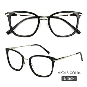 Innovative transparent acetate metal glasses frames square style eyeglassses frames optical blue light blocking glasses