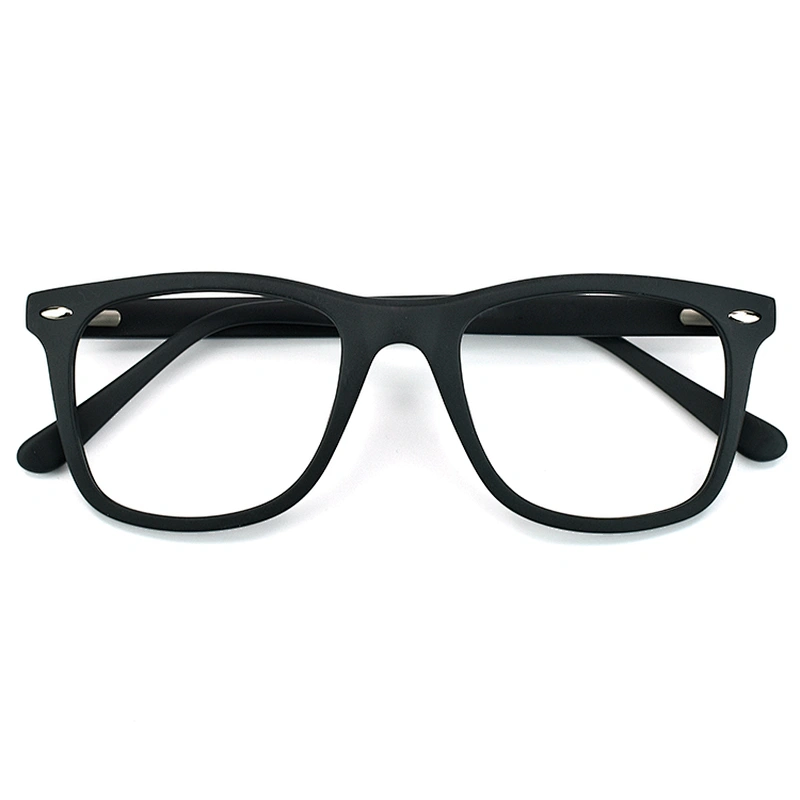 2021 Classic Fashion Unisex Black Square Acetate Clear Frames Optical Glasses Eyeglasses