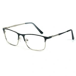 Multi color fashion design metal frame optical eyeglasses square lens gentleman dress