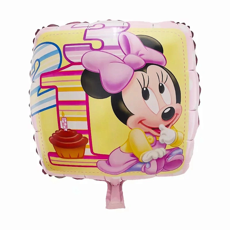 Mickey Minnie cartoon character balloon 18 inch heart   shape foil balloons for children's birthday party decorations