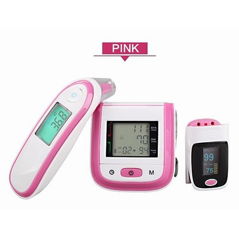 Three-piece suit Infrared Thermometer Smart Electronic Sphygmomanometer Finger Clip Pulse Oximete