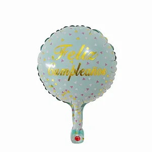 Multi-style 10 inch Spanish Happy Birthday Happy Day Feliz Cumpleanos Feliz Dia Foil Helium Balloons Birthday Party Decorations