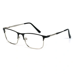 Multi color fashion design metal frame optical eyeglasses square lens gentleman dress