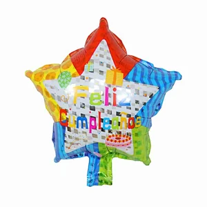 10 Inch Spanish Happy Birthday Foil Balloon FELIZ CUMPLEANOS Globos Birthday Party Decoration Foil Balloons
