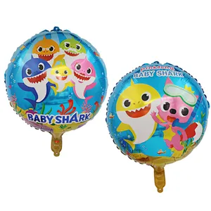 5pcs baby shark aluminum foil balloon sea animal theme birthday party decoration cartoon balloon set