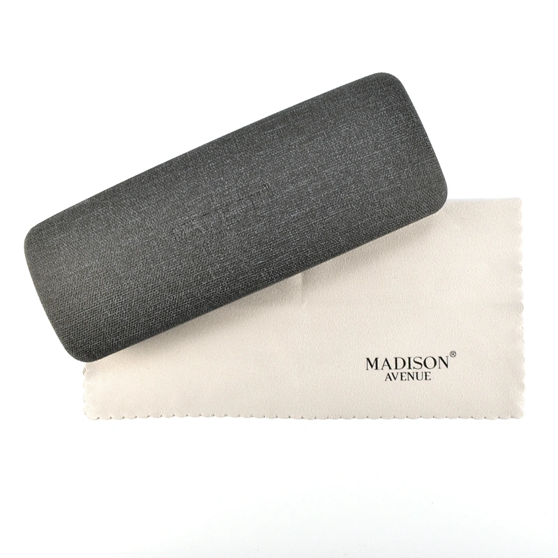 S size Ready To Ship Black Leather Glasses Cases High End Cheap Eyeglasses Box