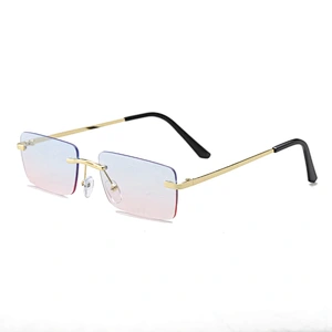 2021 Hot Sale Street Beat Fashion Rimless Square Frame sunglasses, 2020 women 2021hot sale shades sunglasses