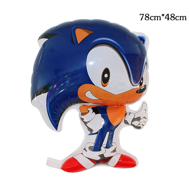 High quality sonic cartoon character shape aluminum foil helium balloon set children's toy balloon birthday party decoration