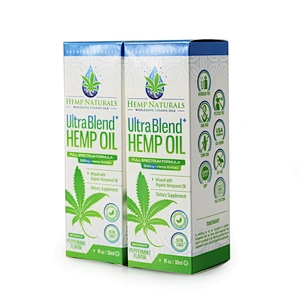 hemp cbd oil bottle paper package box glossy lamination 350g