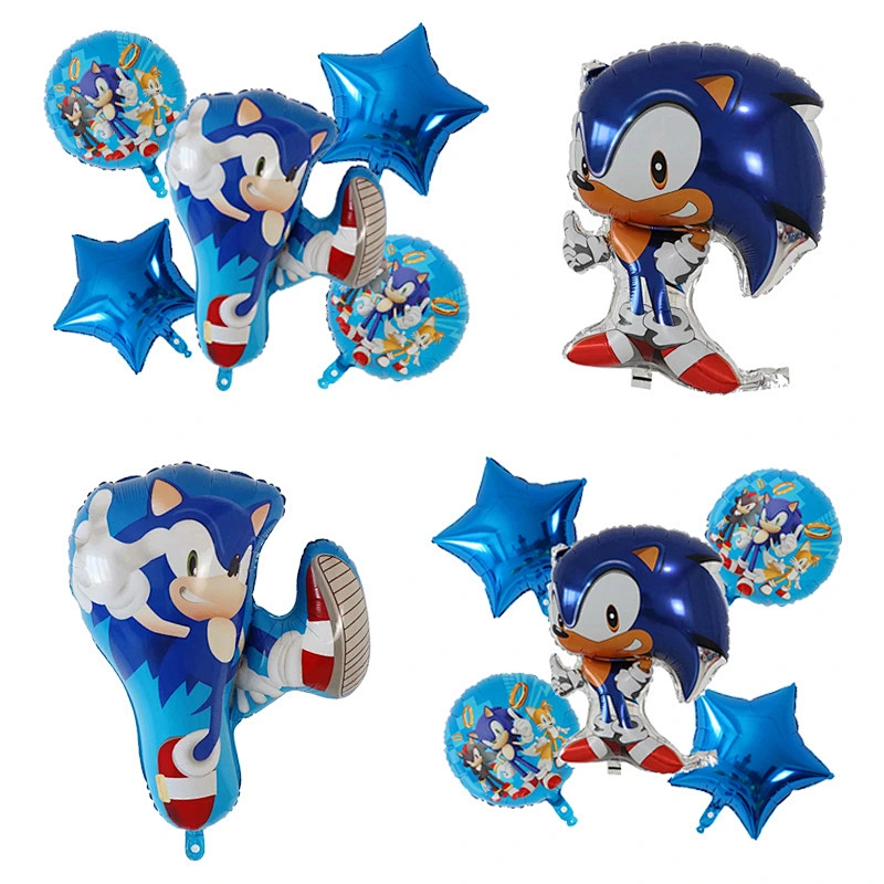 5pcs/set Sonic Balloon Garland Set for Kids Birthday Baby Shower Sonic Theme Party