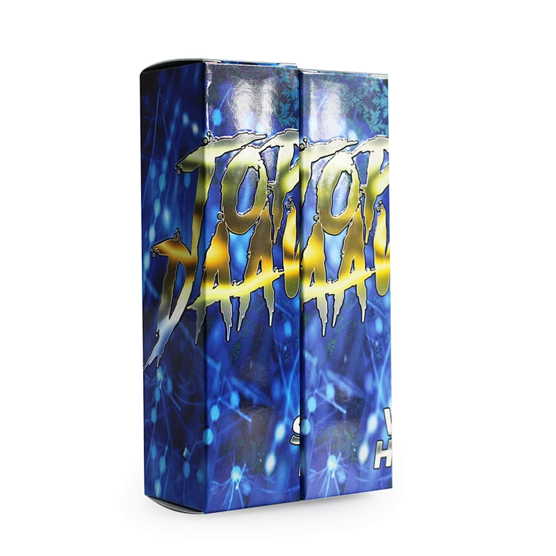 emboss deboss coated paper package box for 60ml vaping liquid bottle