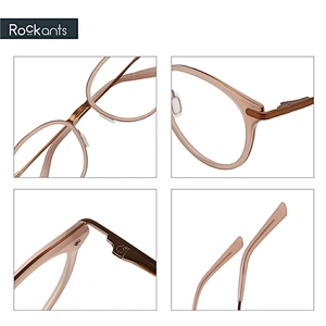Latest hot sale classic round metal acetate glasses handmade optical eyeglasses frames
