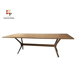 Rectangular wooden dining table