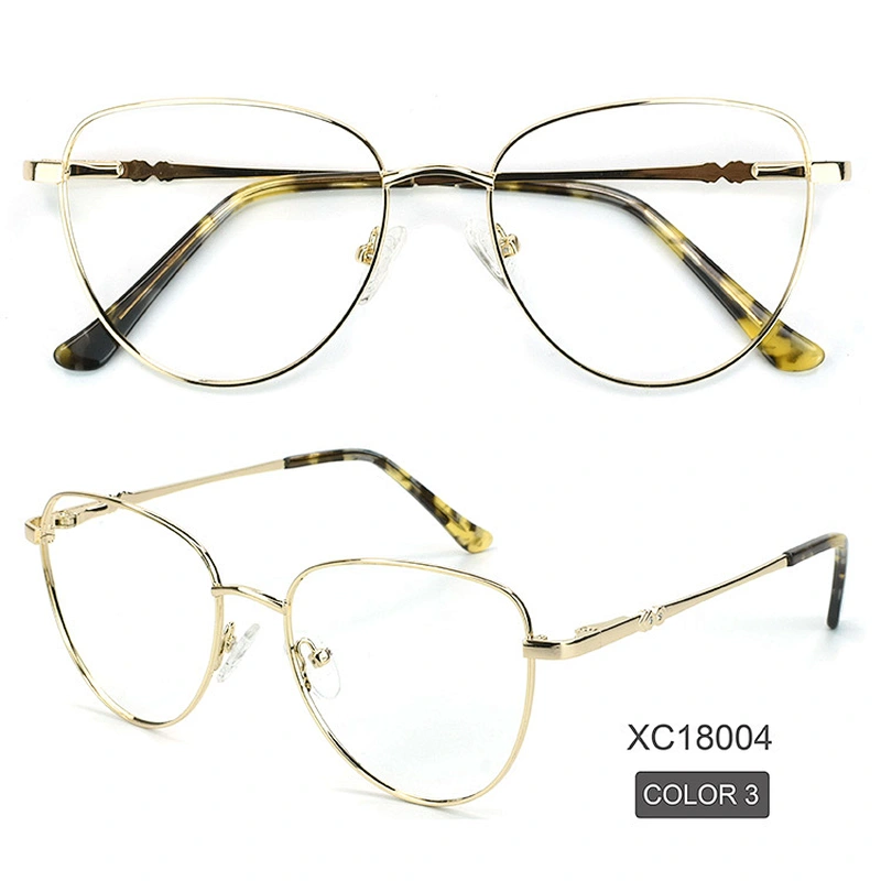 Lasted Style Eyeglasses Fashion Metal 5 color Optical Frame With Certificated
