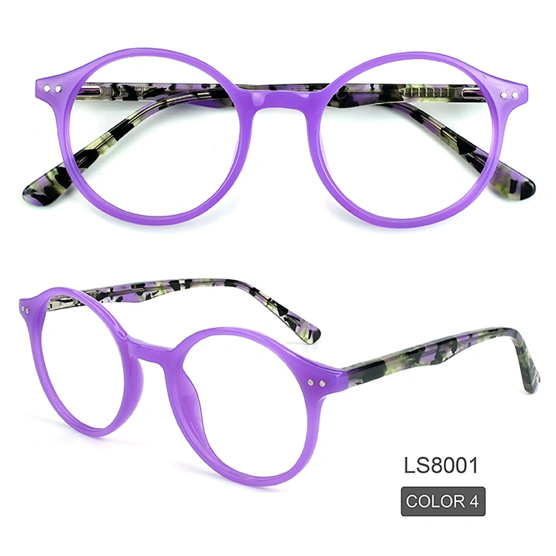 Round Circle Anti Blue Light Lens Women Designer Colorful Eyeglasses Frame