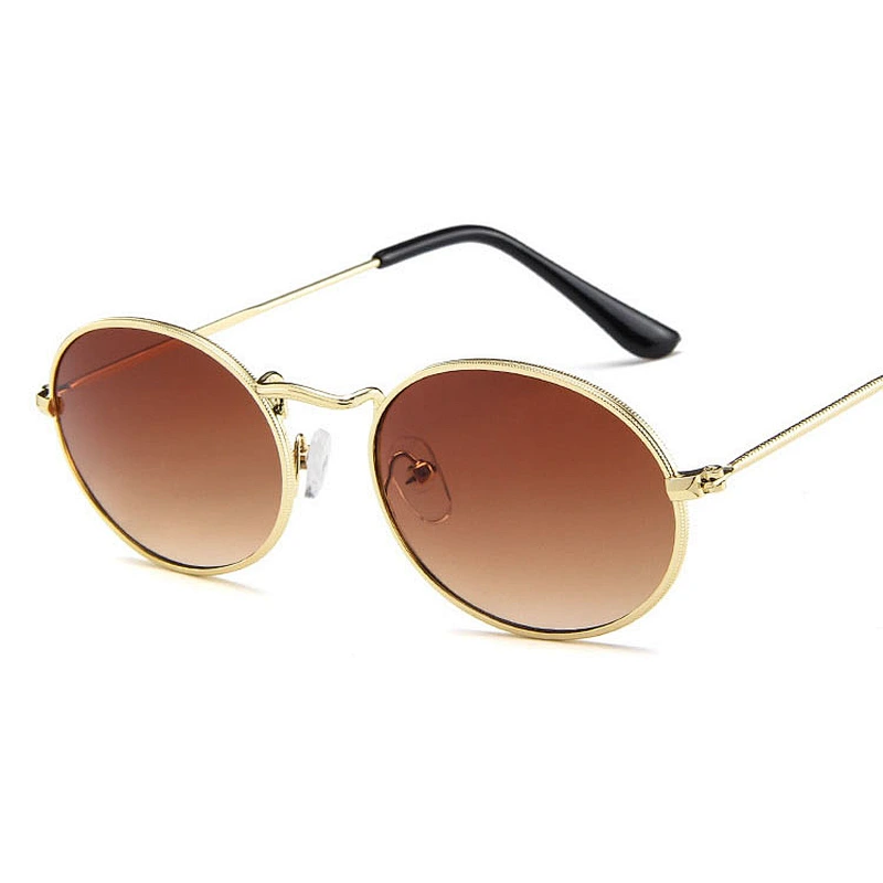 High quality Unisex Luxury Brand Designer Women Bee Oval Sun Glasses Vintage Black 2021 New Fashion Round Sunglasses
