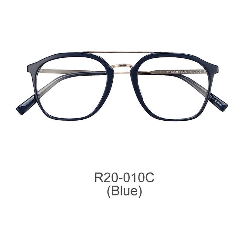 china wholesale classic acetate optical frame double bridge ready goods man eyeglasses