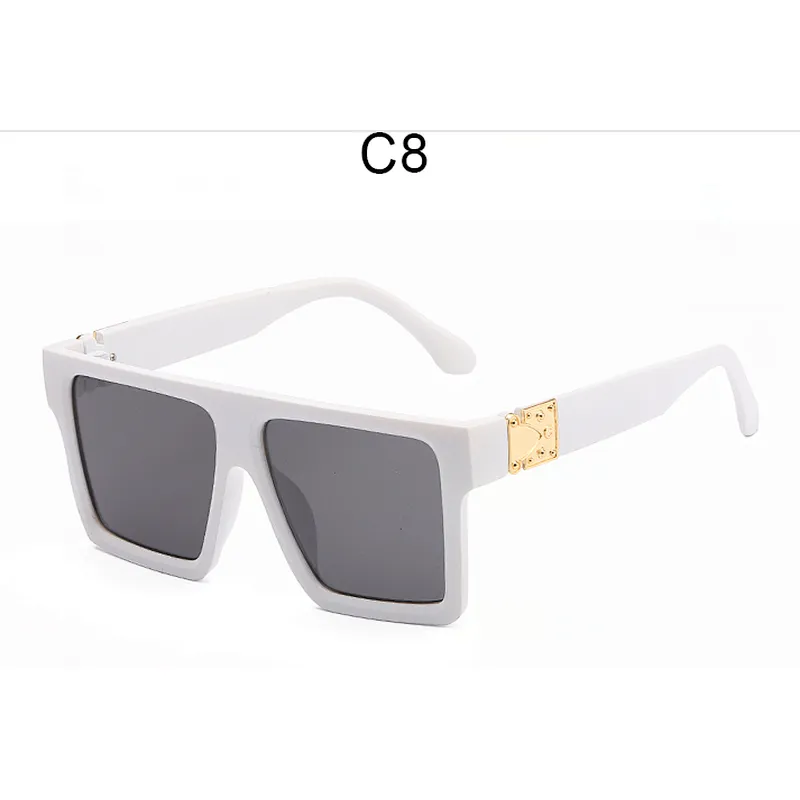 2021 New Arrivals Women Men PC UV 400 Custom Logo Big Shades Sunglasses Mirror Flat Top Sunglasses Sun Glasses