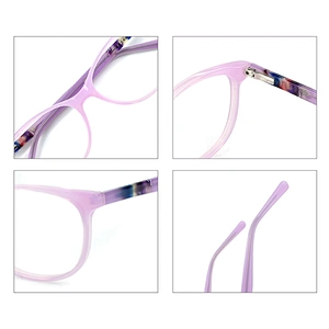 Stylish Round Acetate Eyeglasses Blocking Basic Anti Blue Light Blocker Glasses Oversized Frame