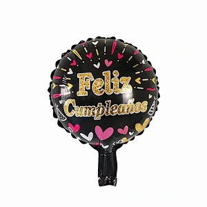 Multi-style 10 inch Spanish Happy Birthday Happy Day Feliz Cumpleanos Feliz Dia Foil Helium Balloons Birthday Party Decorations