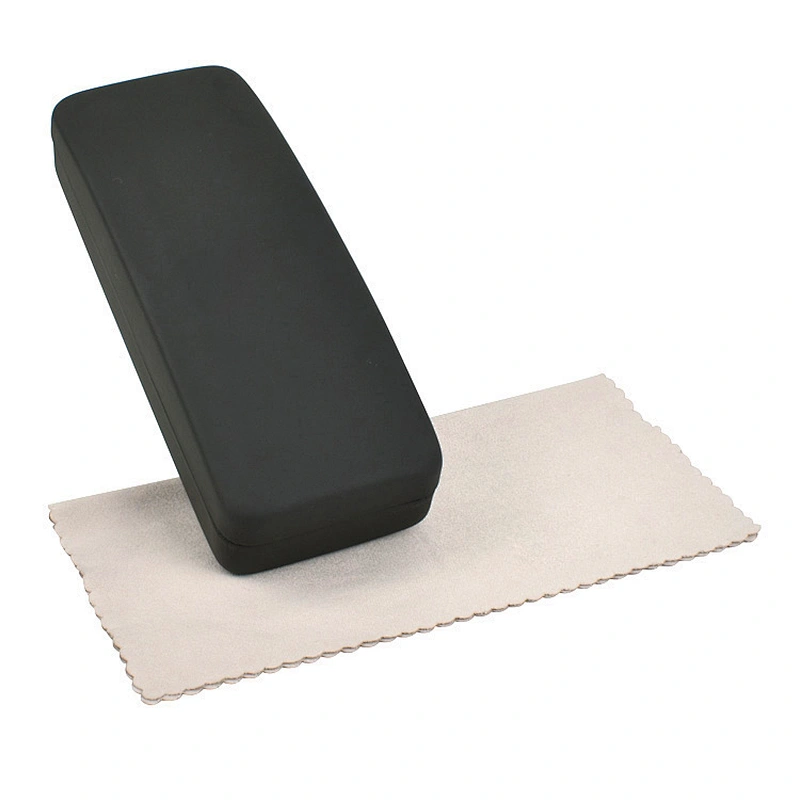 L size Custom Logo Metal Leather Glasses Cases For Optical Frames eyewear box