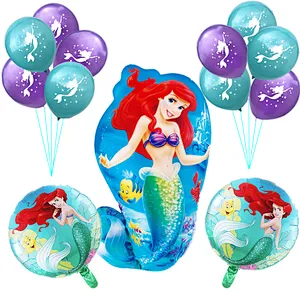 Mermaid Balloons Birthday Party Supplies Mermaid Mylar Balloons for Girls Birthday Baby Shower