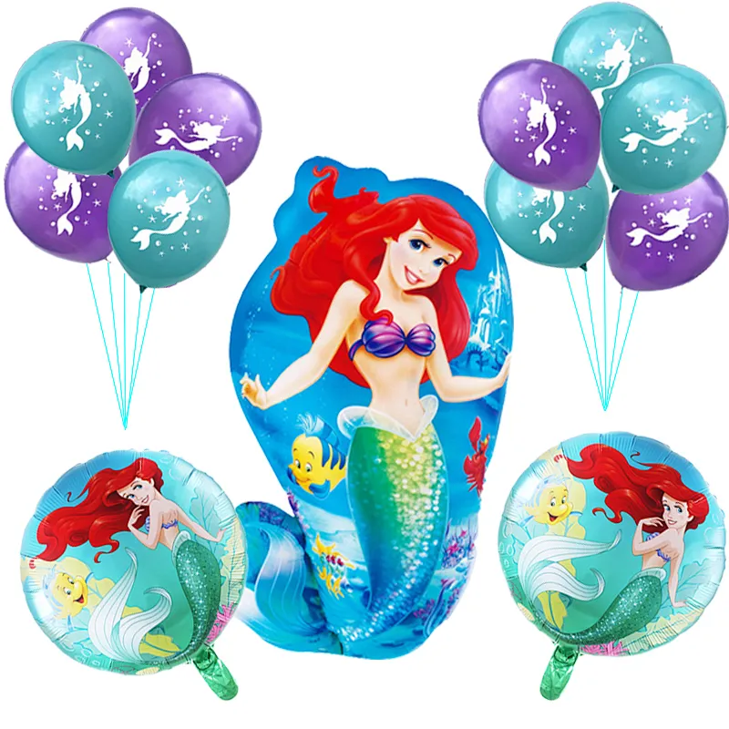 Mermaid Balloons Birthday Party Supplies Mermaid Mylar Balloons for Girls Birthday Baby Shower