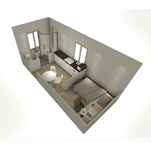 China prefab modular homes 20ft plat pack container home office/living kit set homes for sales