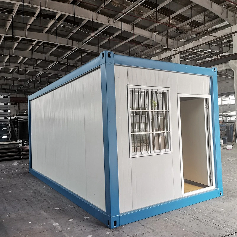20ft white empty office container house movable luxury flat pack prefab container house
