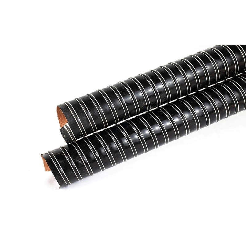 Black Silicon Double Layer Hose High Temperature Duct Hose Pipe Round Orange Flame Retardant Double Coated